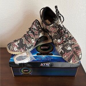 ATS LED Light-Up Knit Sneakers in Black, Pink & Cream